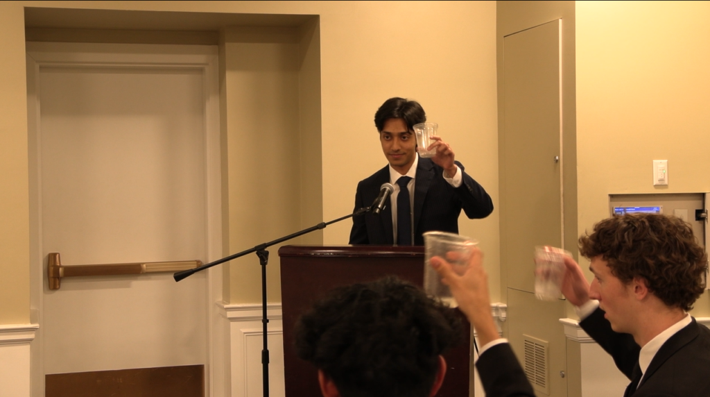 Historian Mr. Singh toasting